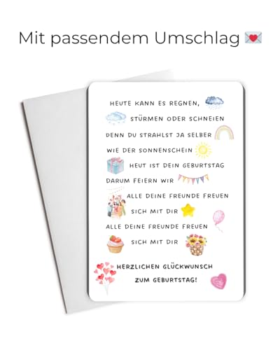 Lilly Braun Postkarten – hochwertige Grußkarten A6 mit Umschlag, 280 g/m², Made in Germany – liebevolle Motive für Geburtstag, Freundschaft & besondere Anlässe (Geburtstag)