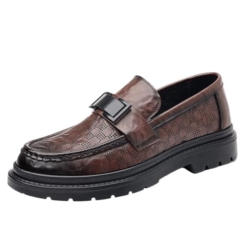 Men's Classic Leather Slip On Oxfords Shoes Formal Comfort Wedding Vintage Office Fashion Dress Shoes