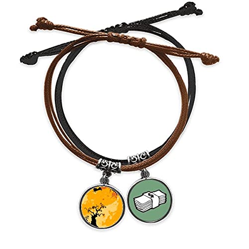 Pulsera Cuerda Mano Cadena Cuero Dinero Halloween Arbol Fantasma para jovenes