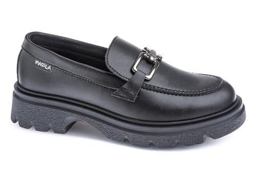 Pablosky Fille 873015 chaussure de robe d'uniforme scolaire confortable