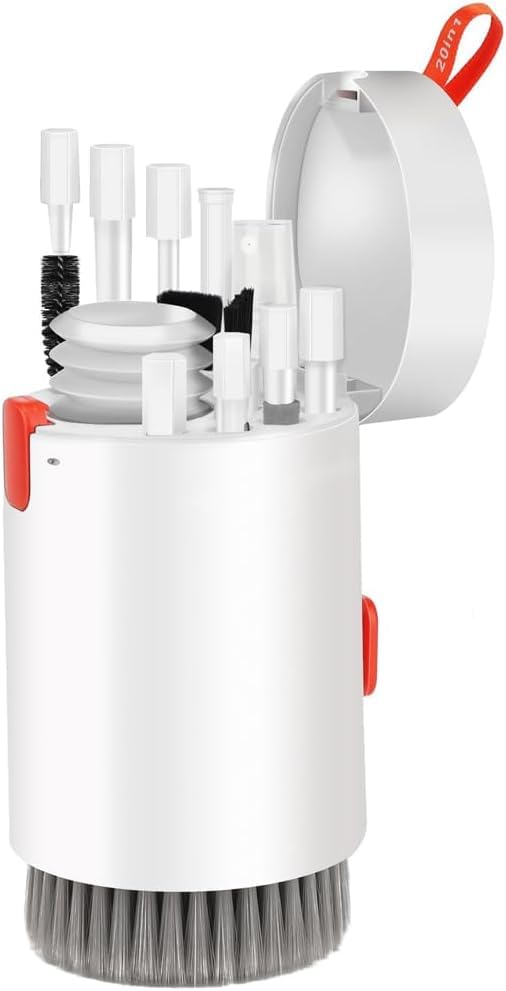 Elvana Keyboard Cleaning Set, 20 in 1 Keyboard Cleaning Brush Kit, Cleaning Brush Electronic Cleaner for Technology Gadget Earbuds Laptop Mobile Phone Screen Smartphone Earphone Camera Lens