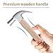 FOCMKEAS 2 pcs Premium Oak Hammer Handle Replacement 32cm Long Wood Tool Handle,Ball Peen Hammer Handles with a Steel Wedges Suitable for Small Hammers or Axes with 22×15mm Tenons