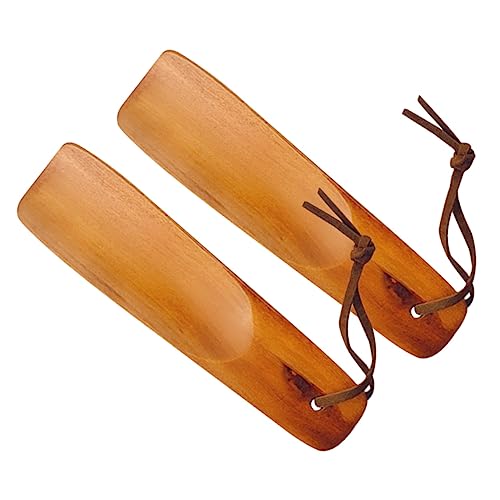 CALLARON 2 Piezas De Calzador De Madera Para Zapatillas Plantillas Para Zapatos De Sandalias Calzador Para Calcetines Calzador Calzador Agarraderas Para El Talón Para Calzador