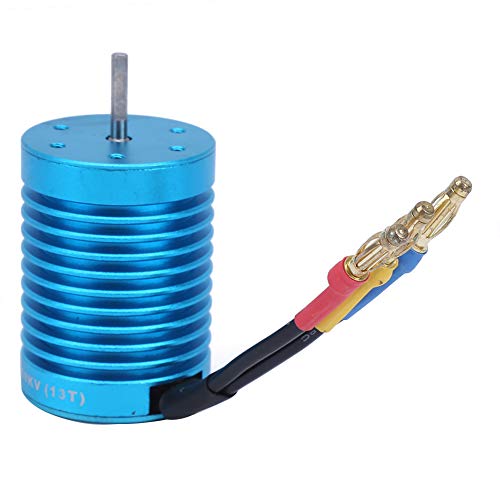 Motor sin escobillas 13T 3000KV de precisión suave y fiable azul