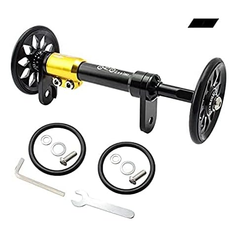 London Craftwork Wheel Extender for BROMPTON Eazy Wheels Extension Rod BLACK/BLACK (Extender + 2 easy wheels) Cover