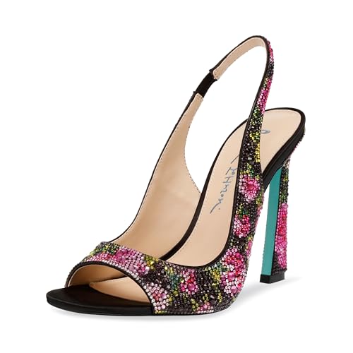 Image of Betsey Johnson Women's Mina Peep-Toe Slingback Heeled Sandals