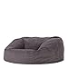 Icon Chaise Causeuse Soul en Velours Côtelé - 160cm x 140cm, Chaise Pouf Jumbo Grande Taille