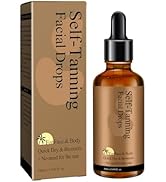 Self Tanning Drops for Face &amp; Body - Sunless Tanning Drops with Natural Ingredients, Quick-Dry Fo...