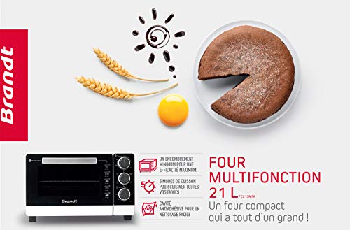 Brandt FC215MW Posable Mini-oven, wit, 21 l, 1380 W - Afbeelding 5