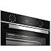 Beko BBCM13300X Einbau-Kompaktofen, multifunktionaler Backofen mit 8 Heizarten, SteamShine-Reinigung, Elektronikuhr, versenkbare Knebel, Vollglas-Innentür, Schwarz