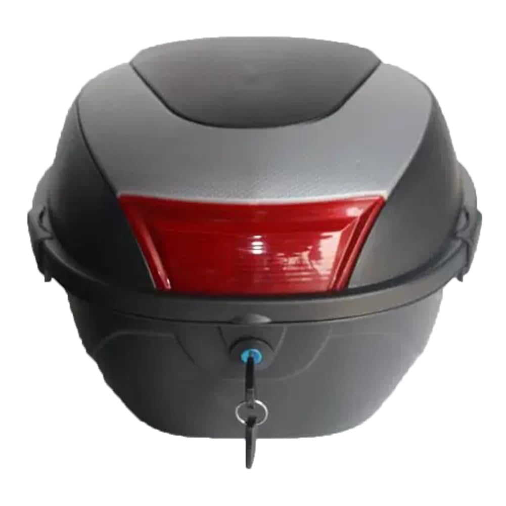 Wodoodporny bagażnik bagażnika, zamykany na zamek, z uniwersalnymi akcesoriami do kufrów górnych na kask,Bagażnik motocyklowy(Grey)