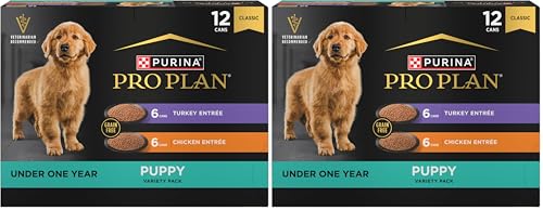 Purina Pro Plan Development Wet Puppy Food,Grain Free Chicken Entree and Grain Free Turkey Entree Variety Pack - 13 oz. Cans,(Pack of 24) - image 1