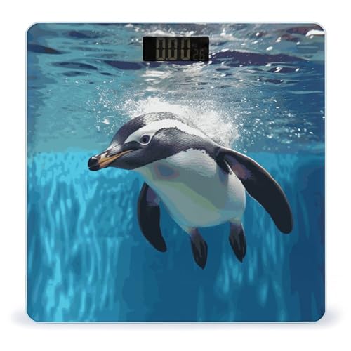 Báscula digital Swimming Penguin para baño 400 lb miniatura 1