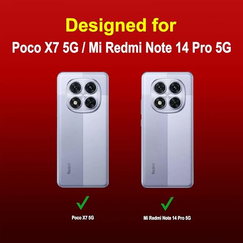 Image of Zapcase Back Case Cover for Poco X7 5G | Compatible for Poco X7 5G Back Cover | Liquid Silicon Magic Case with Camera Protection | Red
