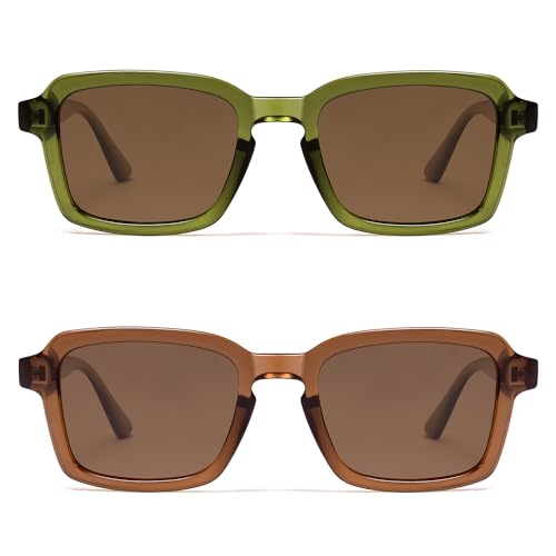 Image of VANLINKER Polarized Trendy Square Sunglasses for Women Men 2026 Retro Chic Cute Shades VL9849