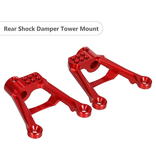 OWSOO 4 PCS de metal dianteiro traseiro amortecedor de torres de montagem para 1/10 RC rastreador co