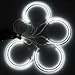 DBEIXIWEI 8000K Xenon White LED Angel Eyes Halo Ring Light Kit, Xenon Headlight Accessories for BMW E36 E38 E39 E46, 4Pcs