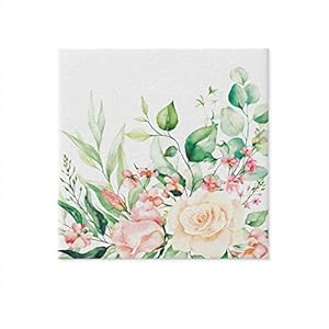   PAW-50-Pieces-Airlaid-Paper-Linen-Feel-Napkins-16-x-16-Disposable-Cloth-Like-Napkins-with-Floral-Design-Dinner-Napkins-for-Kitchen-Party-Wedding-Barbecue-Picnic