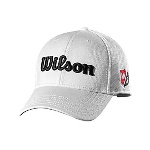 Wilson Staff Tour Mesh Cap Gorra de Golf, para Hombre, ala Curva, tamaño Ajustable, Blanco, OSFA