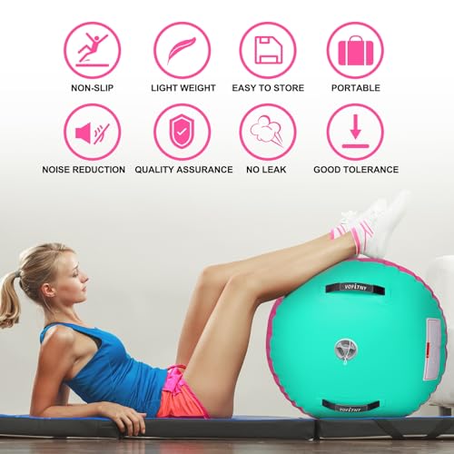 image for VOFiTNY Gymnastics Air Barrel Octagon Mat Tumbler 3.3ft L x 2ft D Back