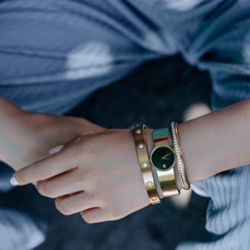 B.tiff Stainless Steel Round 8-Stone Bold Bangle Cuff Love Bracelet Fashion Jewelry For Women Men Unisex, Size 7.25" #TOP4