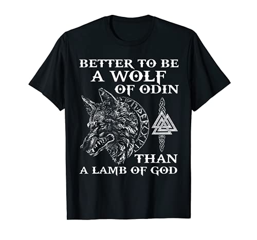 VIKINGS RISE - WOLF OF ODIN - NORSE MYTHOLOGY T-Shirt Gift .