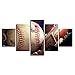 Produktbild KGKBH 5 Leinwandbilder Modulare Drucke Leinwand Poster   Home Wandkunst 5 Stücke Baseball HD Gemälde Bilder Moderne Kunstwerke Dekoration Wohnzimmer