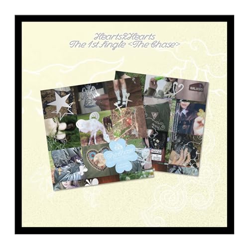 Hearts2Hearts The Chase 1st Single Album Package Version CD+44p PhotoBook+1p Lyric Poster+3ea Sticker+1ea Paper Crown+1ea Badge+8p Photo+1p PostCard+1p PhotoCard+1p Group PhotoCard+Tracking Sealed