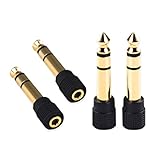 1/4 to 3.5mm Adapter 1/4''(6.35mm) Male to 1/8'' (3.5mm) Female Headphone Adapter Pure Copper Stereo...