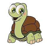 FahnenMax Aufkleber Sticker Schildkrote stehend Autoaufkleber