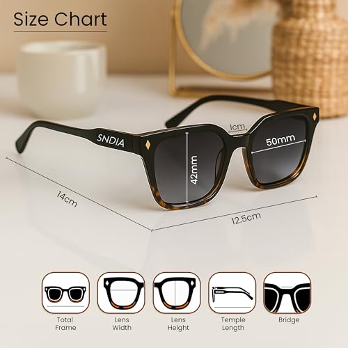 Image of SNDIA Polarized Suare Modern Design Sunglasses | UV400 Protection | Driving Glasses for men and women