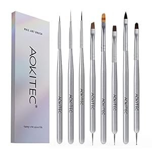Aokitec Nail Art Brushes Set-8Pcs Nail Art Design Pen Painting Nail Tools for Nail Extension Builder Nail Gel Nail Gel Polish,Nail Brush Dotting Pens Nail Art Kit DIY Manicure at Home Gifts for Women