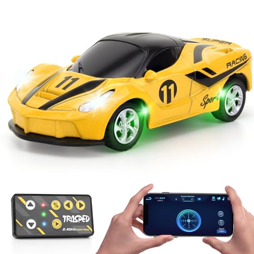 SASBSC 1/64 Mini Rc Car Toys for Boys Age 4-7 8-12, 2.4GHz Small App & Remote Control Cars with...