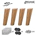 Produktbild 20cm Holz Tischbeine, La Vane 4 Stück Massivholz Schräg Konisch Ersatz Möbelfüße Möbelbeine mit Montageplatten & Schrauben für Sofa Bett Schrank Couch Stuhl