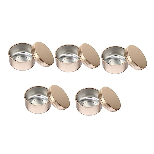 Ciieeo Lot De 5 Pots En Aluminium 50ml Mats Pour Cosmétiques Et Bougies Diy, Contenants Légers Et Hermétiques, Rangement Pour Cire, Maquillage Et Accessoires De Beauté