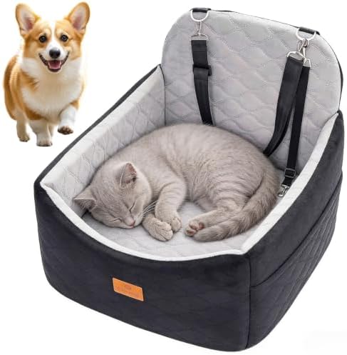 Dog/Cat Car Seat Pet Booster Seat for Dogs/Cats up to 30 lbs | Su...