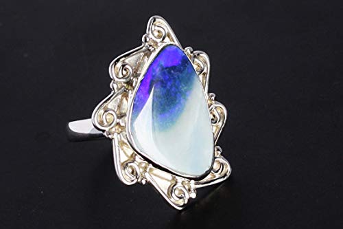Anillo de plata de ley 925 de lujo con diseño de alta joyería Sz10 5