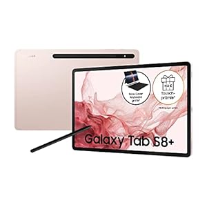 Samsung Galaxy Tab S8+, 12,4 Zoll, 256 GB interner Speicher, 8 GB RAM, Wi-Fi, Android Tablet inklusive S Pen, Pink Gold…