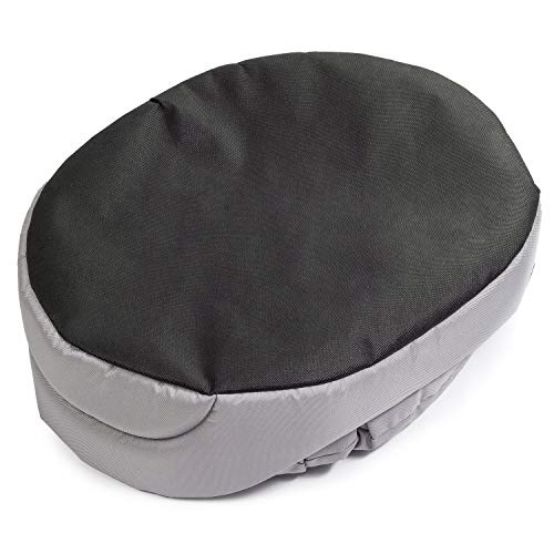 BOUTIQUE ZOO Hundebett | Oval Hundekissen für Große Hunde | Kratzfest Hundeliege mit Kissen | Hundekorb | Waschbar Polyester | Große: XL (71x60 cm) | Farbe: Grau