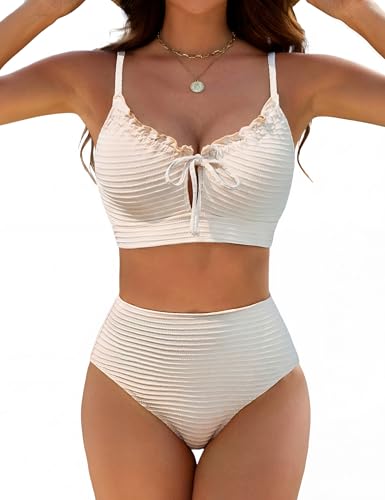 Image of BMJL Womens High Waisted Bikini Sets Tummy Control Swimsuit Swim Suit 2026