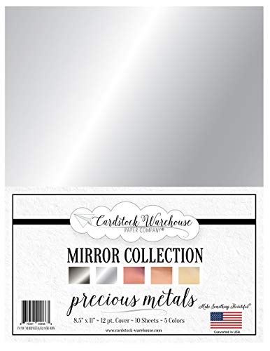 Cardstock Warehouse Mirror Precious Metals - 8.5 x 11