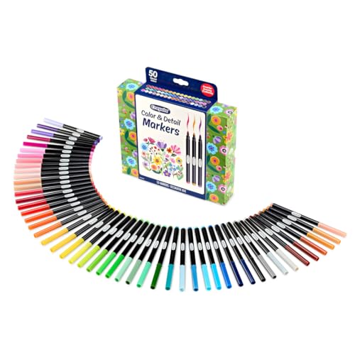 Crayola Color & Detail Marker Set (50ct) Drawing...