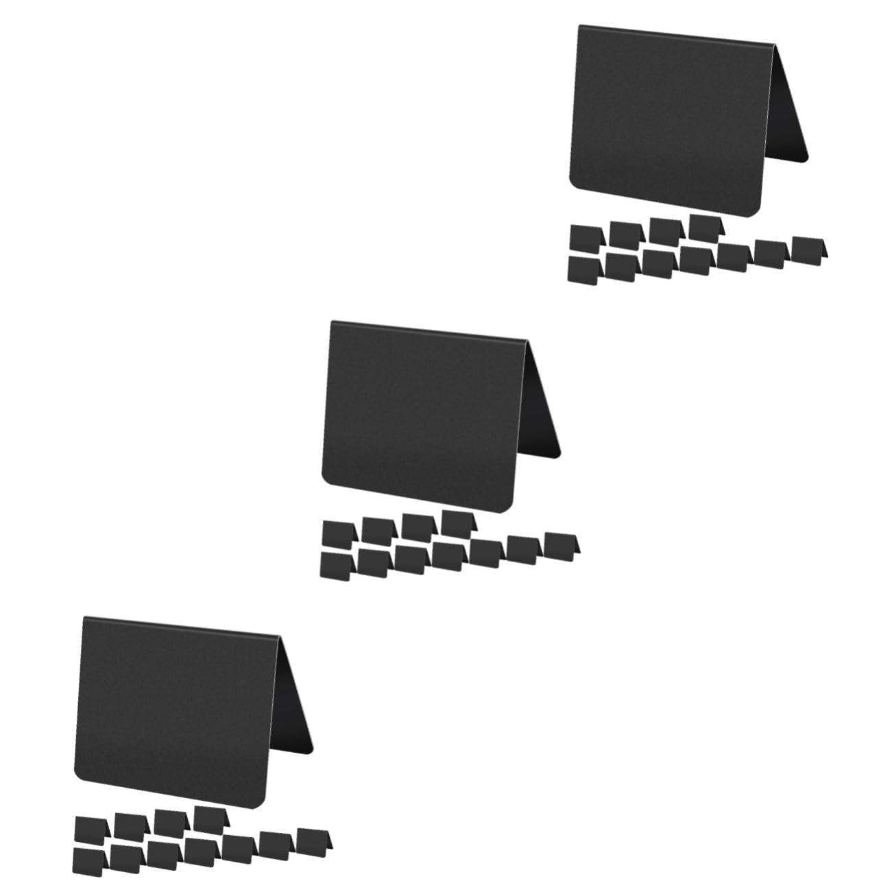 HOMSFOU 3 Set Della Lavagna Asse Lavagna Nera Della Piccole Lavagne Di Gesso Etichette Primo Di Cartello Scolastico Nero Pvc 15 Pezzi * 3