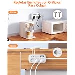 Regletas Enchufes con USB, Protección Sobretensión, 3 Tomas con Interruptor