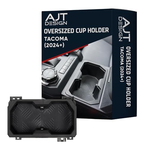 AJT DESIGN Oversize Cup Holder Compatible with Toyota Tacoma 2024+ | Fits 3.75