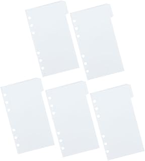 Tofficu 1 conjunto de pastas de bolso, blocos de notas, pastas de arquivos, clipes de fichário, 6 furos, sacos de fichário, refil de bolso, pasta de plástico, fichário decorativo, pasta de bolso, bolsa para bloco de notas, bolsa a6 pp