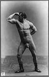 HistoricalFindings Photo: Eugen Sandow,Wearing fig Leaf,Flexing Muscle,fist,Nudes,Strong,Bodybuilder,c1894