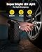 Heavy-Duty 160 PSI Tire Inflator Portable Air Compressor, 1 Min Fast Inflation Cordless Portable Air Pump with Digital Pressure Gauge & LED Light, Electric Tire Pump for Car, SUV, Bike, Ball