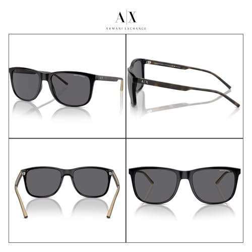Armani Exchange AX4070S Square Sunglasses for Men +BUNDLE with ACCESSORY EYEWEAR KIT4
