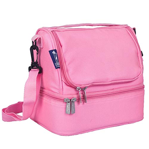 Wildkin Two Compartment Insulated Lunch Bag for Kids – School & Travel Ready - Flamingo Pink